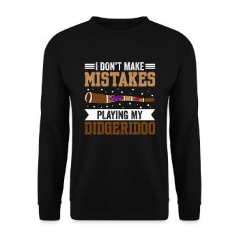 I Don't Make Mistakes When Playing My Didgeridoo - Unisex Sweatshirt - black - Front - Alina (178cm) & Michal (187cm)