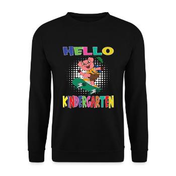Bonjour cochon de skateboard de maternelle - Sweat-shirt Unisexe - noir - Devant - Alina (178cm) & Michal (187cm)