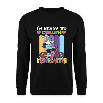 Cadeau de maternelle et de jardin d’enfants - Sweat-shirt Unisexe - noir - Devant - Alina (178cm) & Michal (187cm)