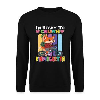 Cadeau de maternelle et de jardin d’enfants - Sweat-shirt Unisexe - noir - Devant - Alina (178cm) & Michal (187cm)