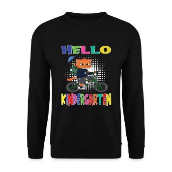 Kindergarten Child Kindergarten Gift - Unisex Sweatshirt - black - Front - Alina (178cm) & Michal (187cm)