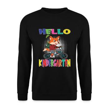 Kindergarten Child Kindergarten Gift - Unisex Sweatshirt - black - Front - Alina (178cm) & Michal (187cm)