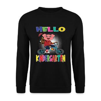 Kindergarten Child Kindergarten Gift - Unisex Sweatshirt - black - Front - Alina (178cm) & Michal (187cm)