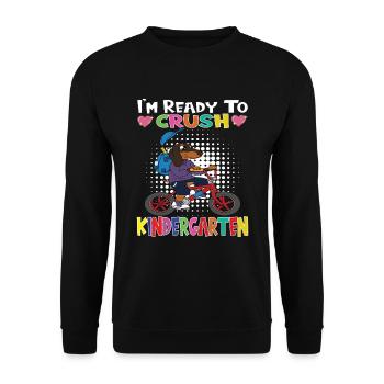 Cadeau de maternelle et de jardin d’enfants - Sweat-shirt Unisexe - noir - Devant - Alina (178cm) & Michal (187cm)