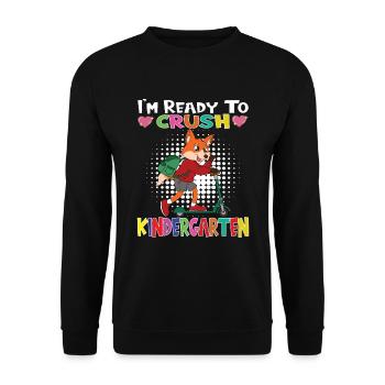 Je suis prêt à écraser le renard de la maternelle avec un scooter - Sweat-shirt Unisexe - noir - Devant - Alina (178cm) & Michal (187cm)