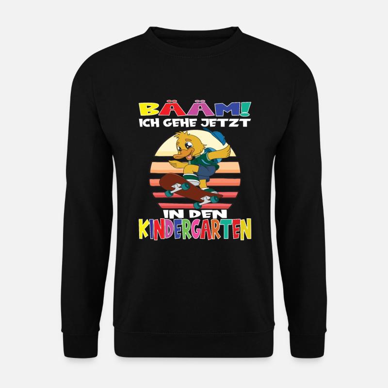 Kindergartenkind Hallo Kindergarten Ich Komme - Unisex Pullover - Schwarz