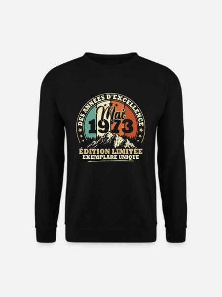 Vintage cadeau d'anniversaire née en Mai 1973 - Sweat-shirt Unisexe - noir
