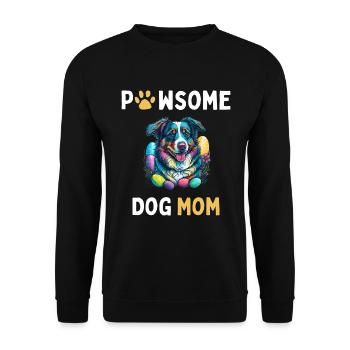 Australian Shepherd Easter Egg Hunter Mom Costume - Unisex Sweatshirt - black - Front - Alina (178cm) & Michal (187cm)
