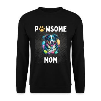 Australian Shepherd Easter Egg Hunter Mom Costume - Unisex Sweatshirt - black - Front - Alina (178cm) & Michal (187cm)