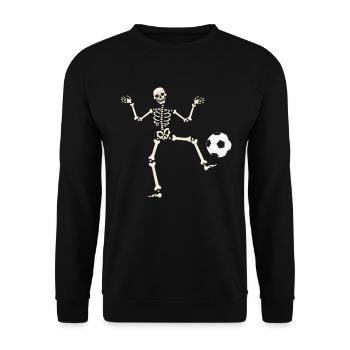 Skeleton Football - Unisex Sweatshirt - black - Front - Alina (178cm) & Michal (187cm)