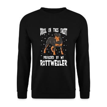 Drool On This Shirt Provided By My Rottweiler - Unisex Sweatshirt - black - Front - Alina (178cm) & Michal (187cm)