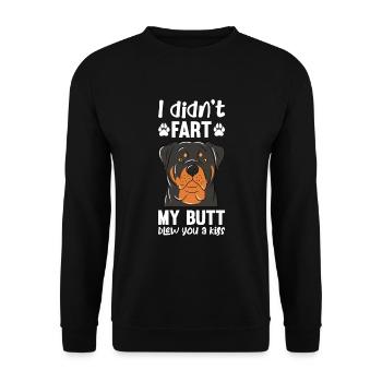 Je n’ai pas pété mes fesses t’a soufflé un baiser - Sweat-shirt Unisexe - noir - Devant - Alina (178cm) & Michal (187cm)