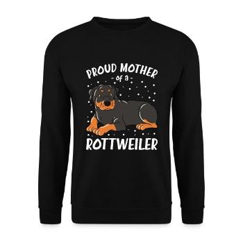 Fière mère d’un Rottweiler - Sweat-shirt Unisexe - noir - Devant - Alina (178cm) & Michal (187cm)
