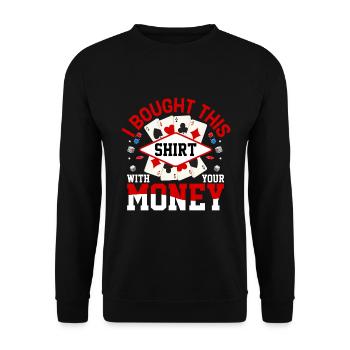 Kartenspiel Kartenspieler Pokern - Unisex Pullover - Schwarz - Vorne - Alina (178cm) & Michal (187cm)