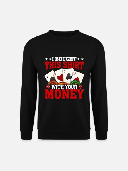Kartenspiel Kartenspieler Pokern - Unisex Pullover - Schwarz
