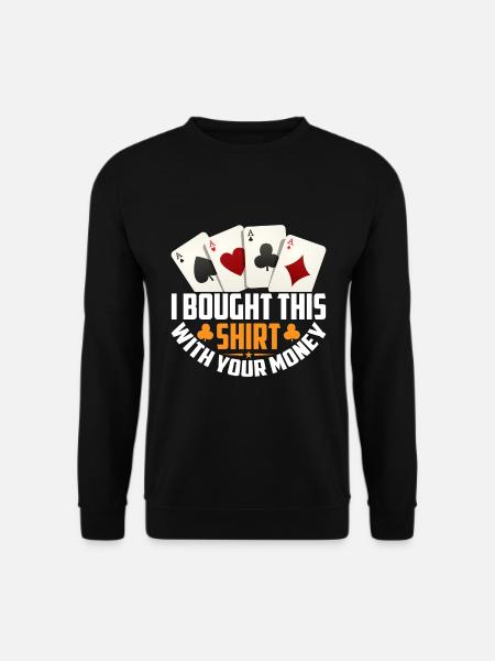 Kartenspiel Kartenspieler Pokern - Unisex Pullover - Schwarz