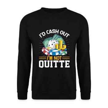 Kartenspiel Kartenspieler Pokern - Unisex Pullover - Schwarz - Vorne - Alina (178cm) & Michal (187cm)