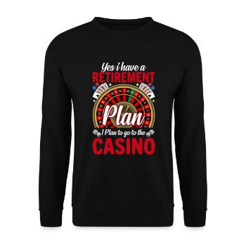 Kartenspiel Kartenspieler Pokern - Unisex Pullover - Schwarz - Vorne - Alina (178cm) & Michal (187cm)