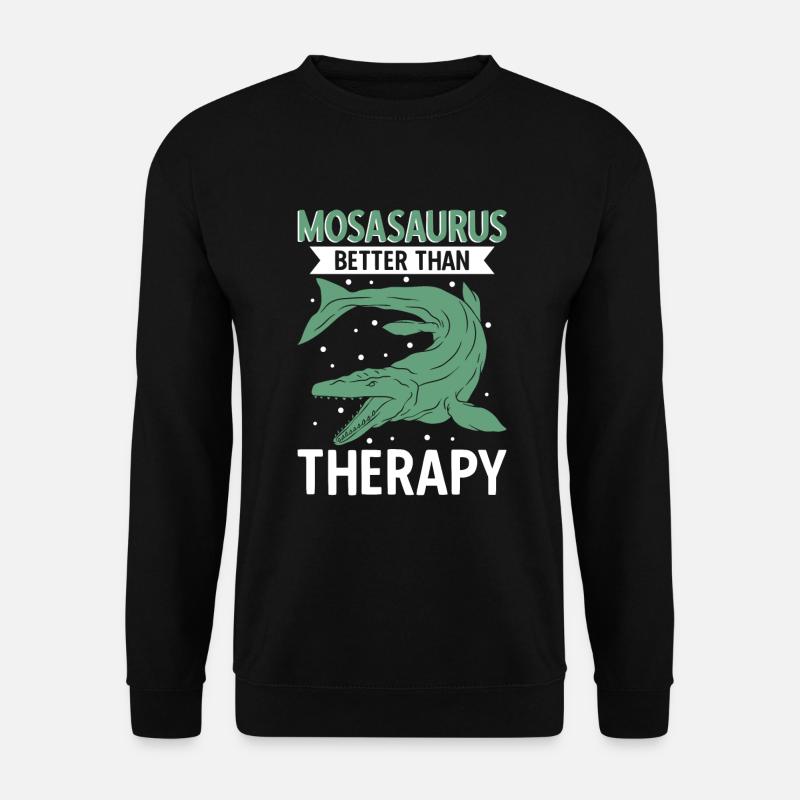 Mosasaurus mieux que la thérapie - Sweat-shirt Unisexe - noir