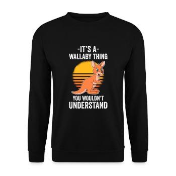 Wallaby mieux que la thérapie - Sweat-shirt Unisexe - noir - Devant - Alina (178cm) & Michal (187cm)