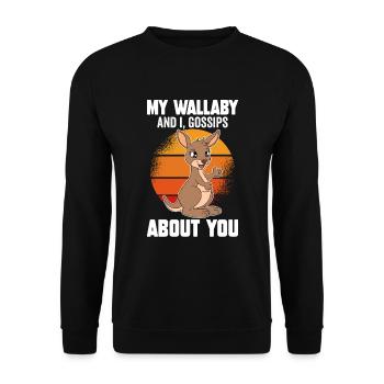 Wallaby mieux que la thérapie - Sweat-shirt Unisexe - noir - Devant - Alina (178cm) & Michal (187cm)