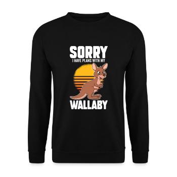 Wallaby mieux que la thérapie - Sweat-shirt Unisexe - noir - Devant - Alina (178cm) & Michal (187cm)