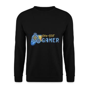 Père-fect papa fête des pères gamer jeux-vidéos - Sweat-shirt Unisexe - noir - Devant - Alina (178cm) & Michal (187cm)