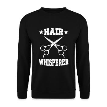 Barber Hair Whisperer - Unisex Pullover - Schwarz - Vorne - Alina (178cm) & Michal (187cm)