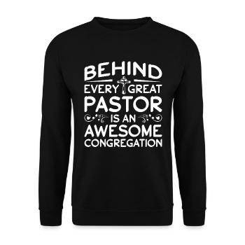 Christian Prister Pastor Jesus Pastor Church - Unisex Sweatshirt - black - Front - Alina (178cm) & Michal (187cm)