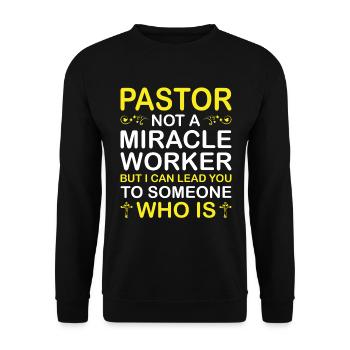 Christian Prister Pastor Jesus Pastor Church - Unisex Sweatshirt - black - Front - Alina (178cm) & Michal (187cm)