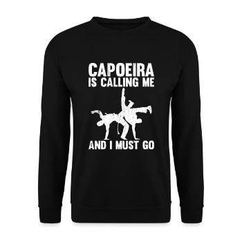 Capoeira Is Calling Me And I Must Go - Unisex Sweatshirt - black - Front - Alina (178cm) & Michal (187cm)