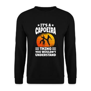 It's A Capoeira Thing You Wouldn't Understand - Unisex Sweatshirt - black - Front - Alina (178cm) & Michal (187cm)