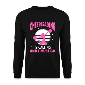 Le cheerleading m’appelle et je dois y aller - Sweat-shirt Unisexe - noir - Devant - Alina (178cm) & Michal (187cm)
