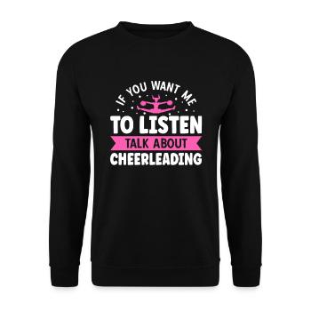 Si vous voulez que je parle de cheerleading - Sweat-shirt Unisexe - noir - Devant - Alina (178cm) & Michal (187cm)