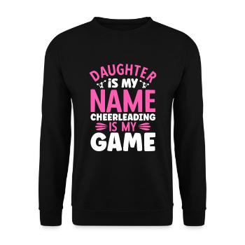 La fille est mon nom Le cheerleading est mon jeu - Sweat-shirt Unisexe - noir - Devant - Alina (178cm) & Michal (187cm)