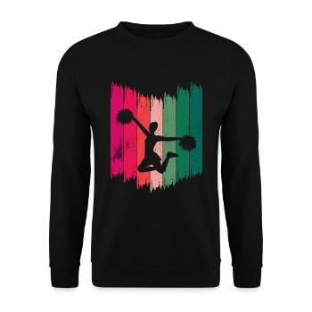 Cheerleading rétro Cheerleading vintage - Sweat-shirt Unisexe - noir - Devant - Alina (178cm) & Michal (187cm)