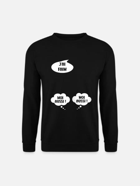Femme Humour bébés enceinte Jumelles Annonce - Sweat-shirt Unisexe - noir