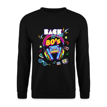I'm Back To 80's Graphic Design - Sweat-shirt Unisexe - noir - Devant - Alina (178cm) & Michal (187cm)