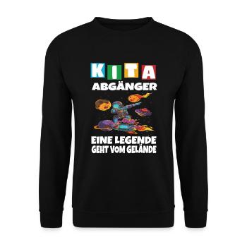 Kindergarten Abgänger Schulanfang Einschulung - Unisex Pullover - Schwarz - Vorne - Alina (178cm) & Michal (187cm)