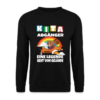 Kindergarten Abgänger Schulanfang Einschulung - Unisex Pullover - Schwarz - Vorne - Alina (178cm) & Michal (187cm)
