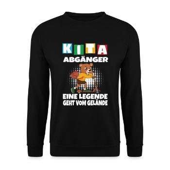 Kindergarten Abgänger Schulanfang Einschulung - Unisex Pullover - Schwarz - Vorne - Alina (178cm) & Michal (187cm)