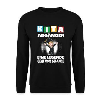 Kindergarten Abgänger Schulanfang Einschulung - Unisex Pullover - Schwarz - Vorne - Alina (178cm) & Michal (187cm)