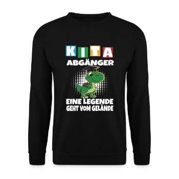 Kindergarten Abgänger Schulanfang Einschulung - Unisex Pullover - Schwarz - Vorne - Alina (178cm) & Michal (187cm)