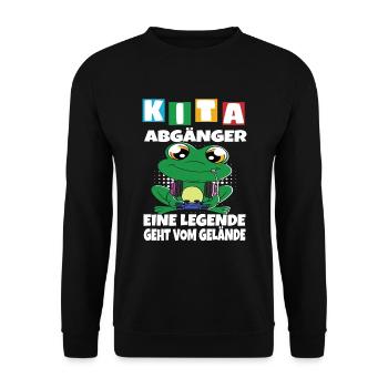 Kindergarten Abgänger Schulanfang Einschulung - Unisex Pullover - Schwarz - Vorne - Alina (178cm) & Michal (187cm)