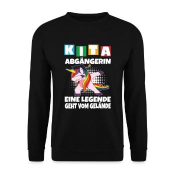 Kindergarten Abgänger Schulanfang Einschulung - Unisex Pullover - Schwarz - Vorne - Alina (178cm) & Michal (187cm)