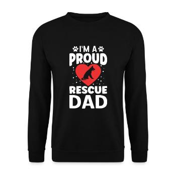 Je suis un fier père de sauvetage - Sweat-shirt Unisexe - noir - Devant - Alina (178cm) & Michal (187cm)