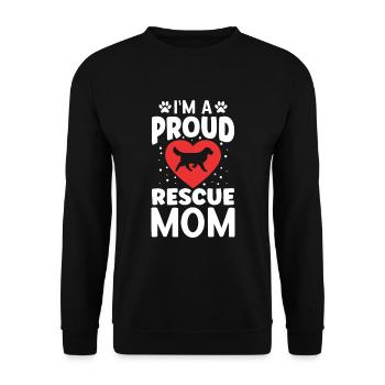 Je suis une fière maman de sauvetage - Sweat-shirt Unisexe - noir - Devant - Alina (178cm) & Michal (187cm)