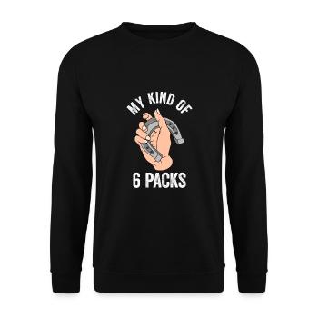 My Kind Of 6 Packs Horseshoe Pitching - Unisex Sweatshirt - black - Front - Alina (178cm) & Michal (187cm)