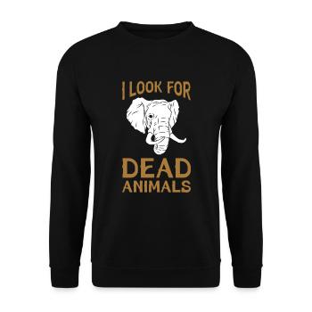 I Look For Dead Animals Taxidermist - Unisex Sweatshirt - black - Front - Alina (178cm) & Michal (187cm)