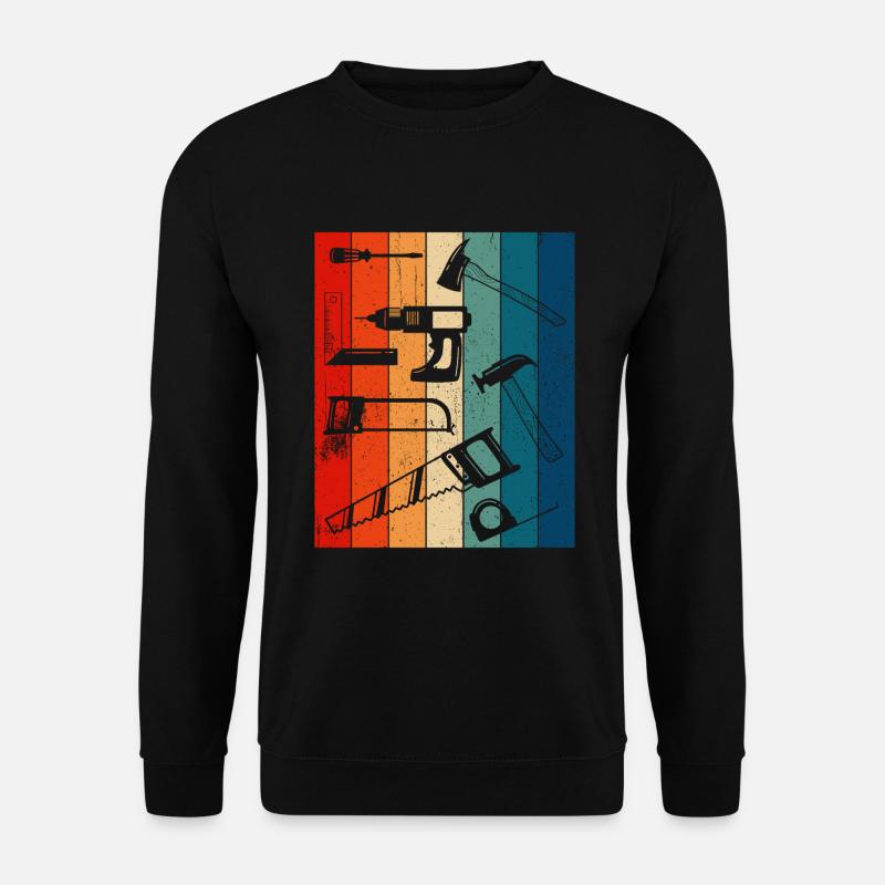 Retro Carpenter Tools - Unisex Pullover - Schwarz